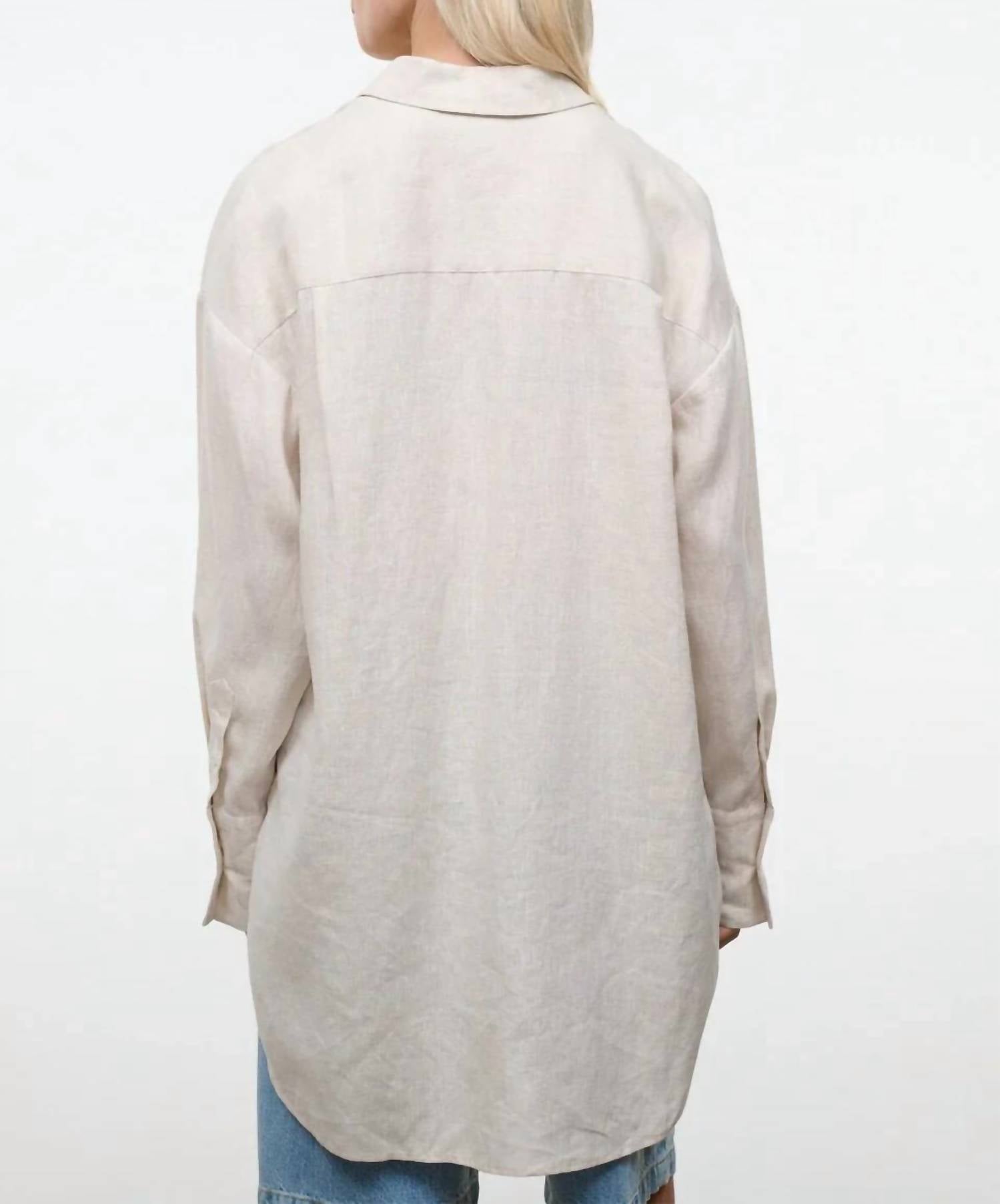 Staud - Sandbar Linen Button Front Top