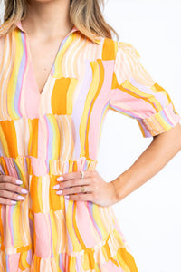 Karlie - Stripe V-neck Dress