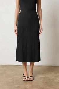 Lilla P - Straight Rib Midi Skirt