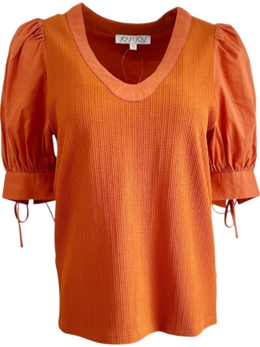 Joy Joy - Fiona Flutter Sleeve Yoke Top