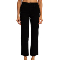 ASKK NY Women's Slim Crop Wide Leg Jean in black resin - women's pants