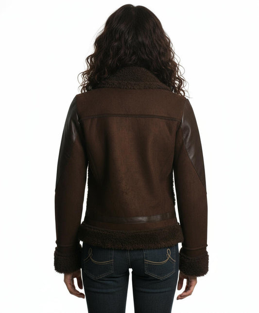 Miilla - Long Sleeve With Pockets Shearling Jacket