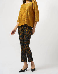 Joseph Ribkoff - Geometric Print Pull-on Straight Leg Pants