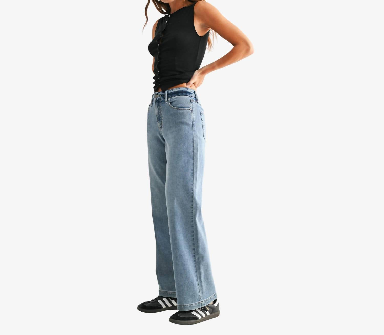 Jbd. - Slim Wide Leg Sweat-denim Jean