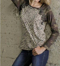 Ellis - Camo & Leopard Top
