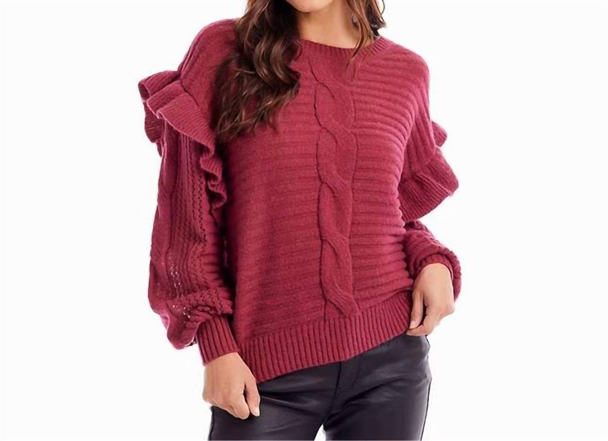 Mudpie - Willow Ruffle Sweater