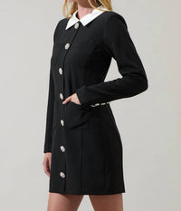 Sugarlips - Ciana Button Down Collared Mini Dress