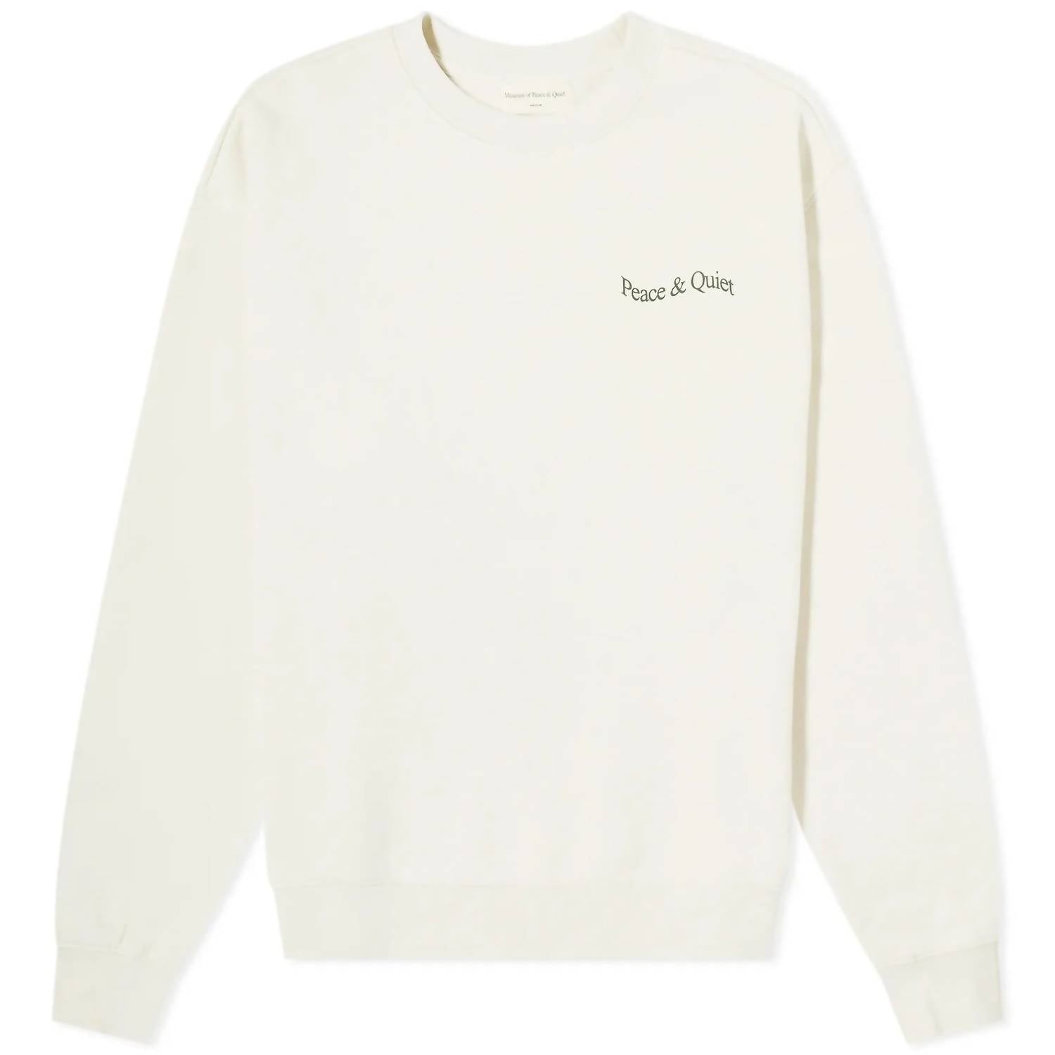 Museum of Peace & Quiet Men's Wordmark Crewneck Sweatshirt in bone - men's shirt