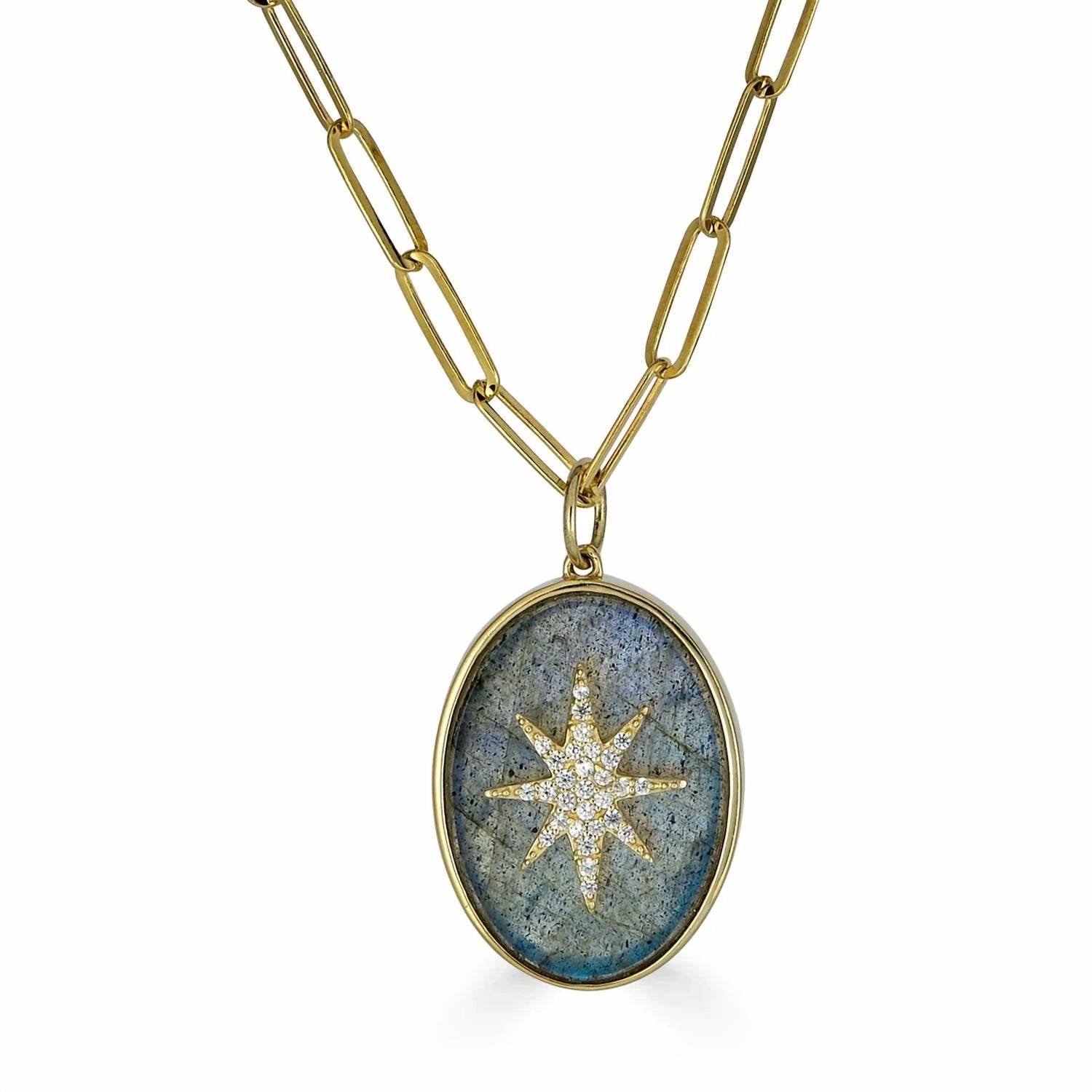Rachel Reinhardt - Women's Labradorite Celestial Pendant Necklace