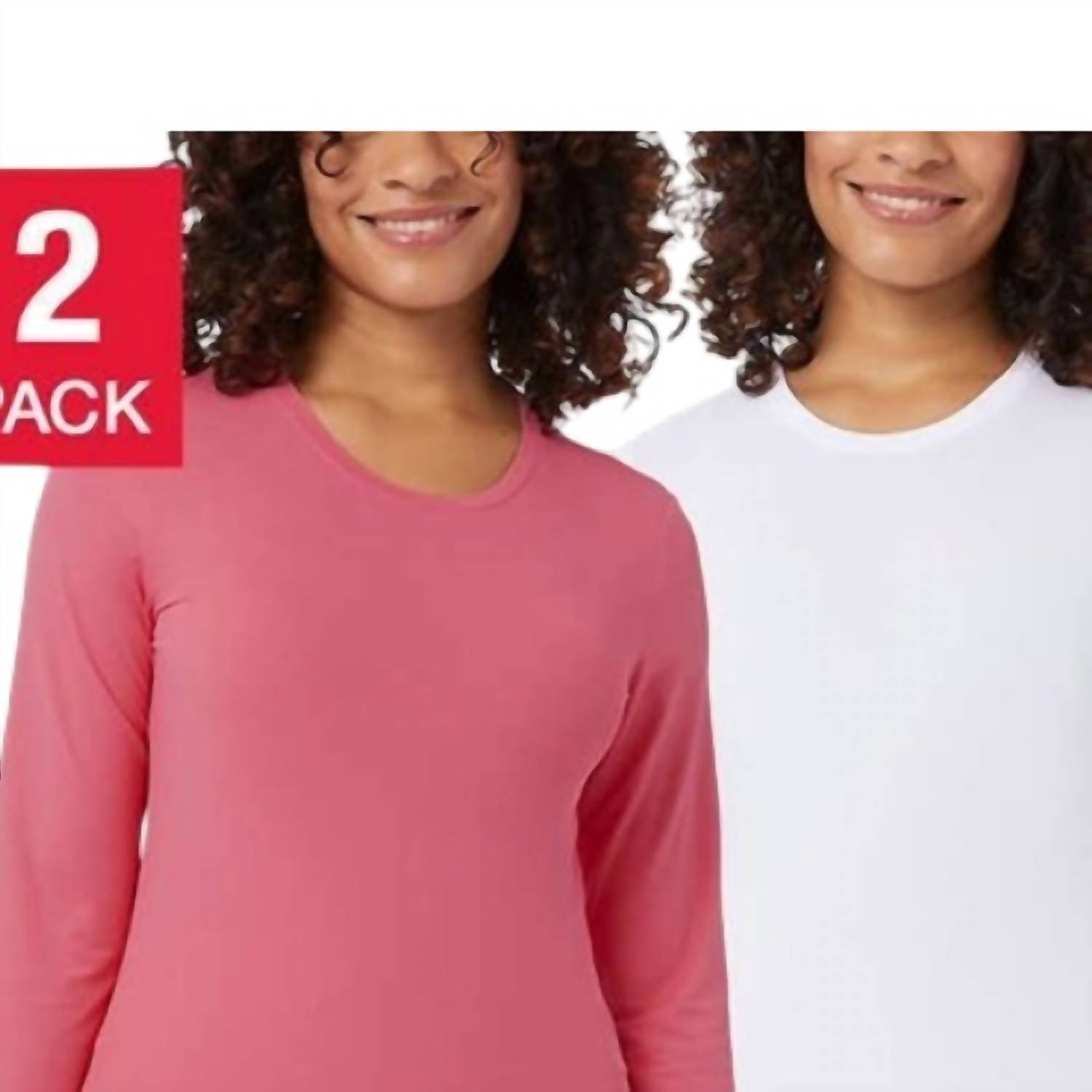 32 Degrees - Women's Long Sleeve Air Mesh Tee - 2-pack