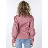 ESQUALO Poplin Sleeve Blouse in vintage rose - women's blouse - detail view