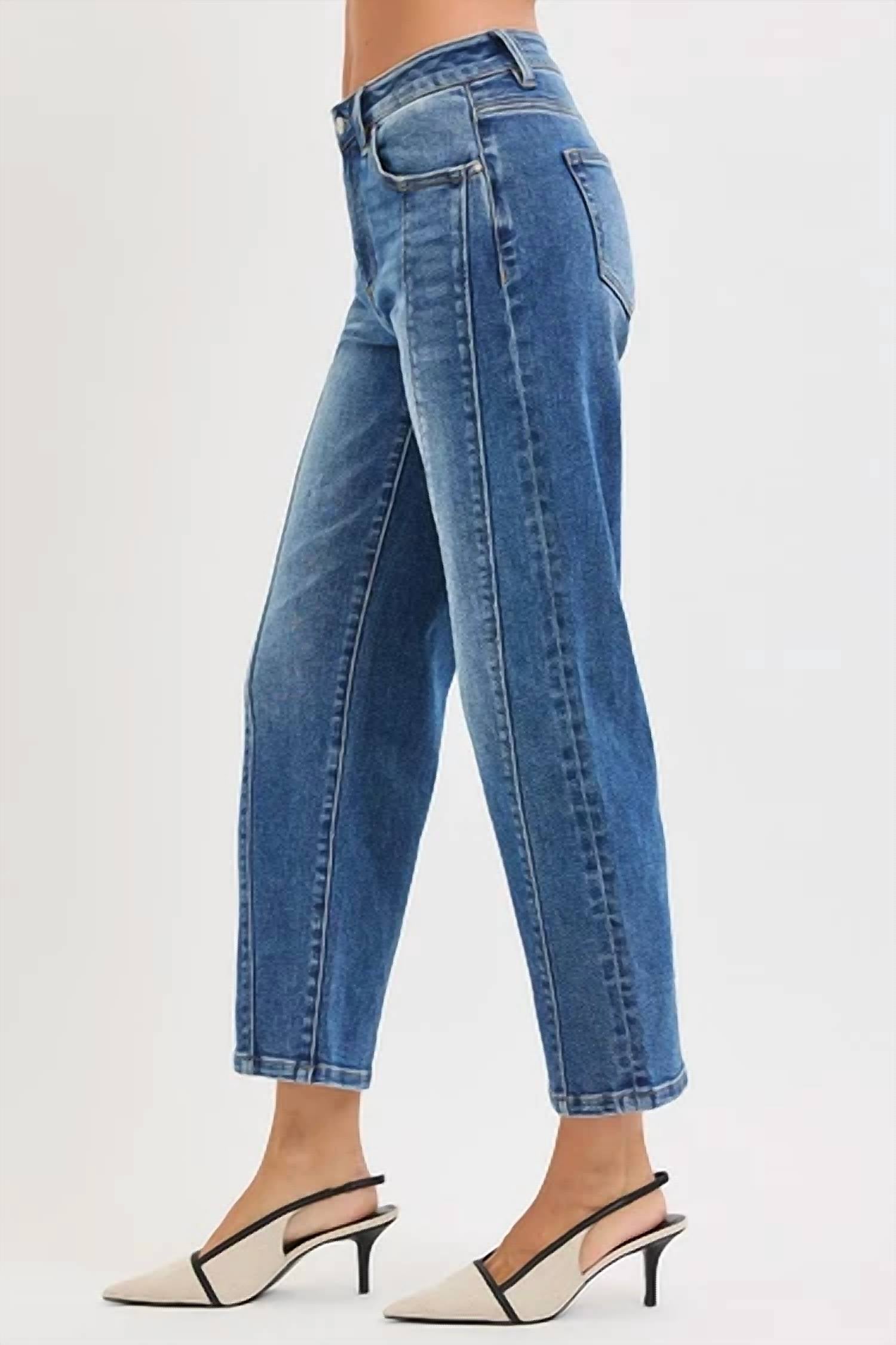 Risen - High Rise Cactus Desert Crop Straight Jeans