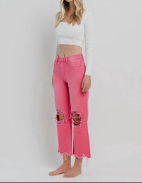 Vervet By Flying Monkey - 90's Vintage High Rise Crop Flare Jeans