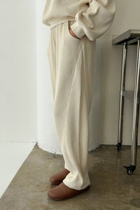 Le Bon Shoppe Women's Waffle Lo Pants in natural - women's pants - alternate view