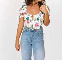 Blu Pepper - Island Nights Corset Detail Top
