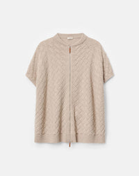 Lafayette 148 - Basket Stitch Zip Front Poncho