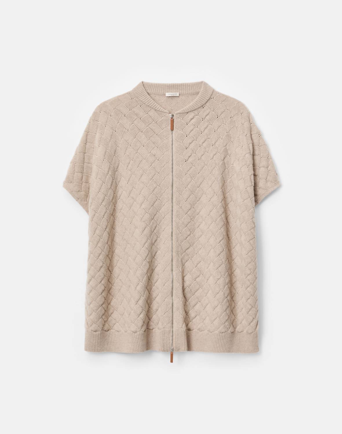 Lafayette 148 - Basket Stitch Zip Front Poncho