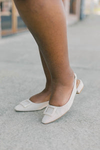 CHINESE LAUNDRY Women's Sweetie Linen Slingback Flats in beige - women's flats - view 5