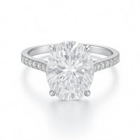 Allyanna Gifts - Women's Oval Pave Moissanite Ring