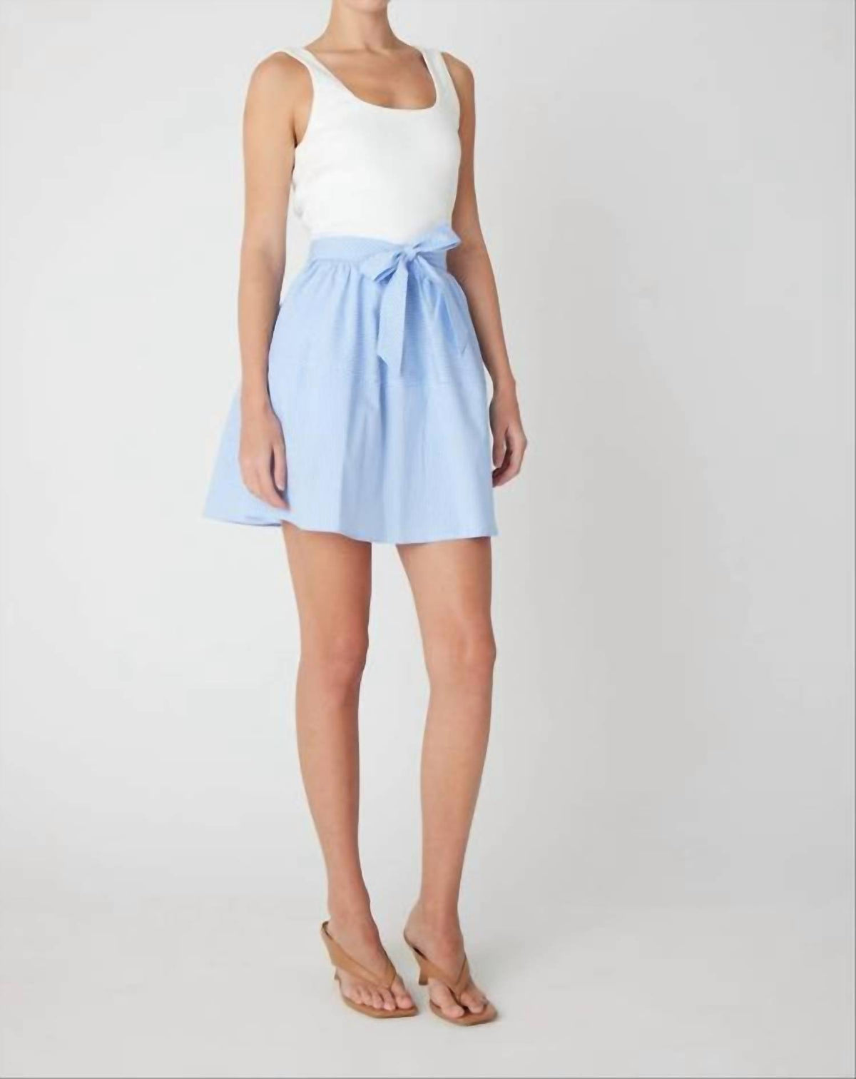 Js71 - Solene Mixed Media Tank Dress