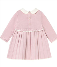 Mayoral Kid's Long Sleeve Knit Dress in crystal pink - kids' dress - alternate view