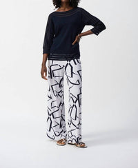 Joseph Ribkoff - Sweater With Mesh Stripe Detail