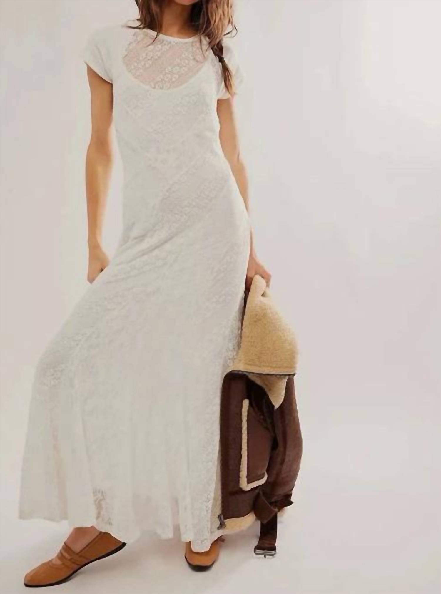 Free People Cypress maxi Dress in optic white - women's dress