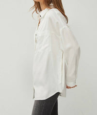 Risen - Oversized Button Up Tencel Shirt