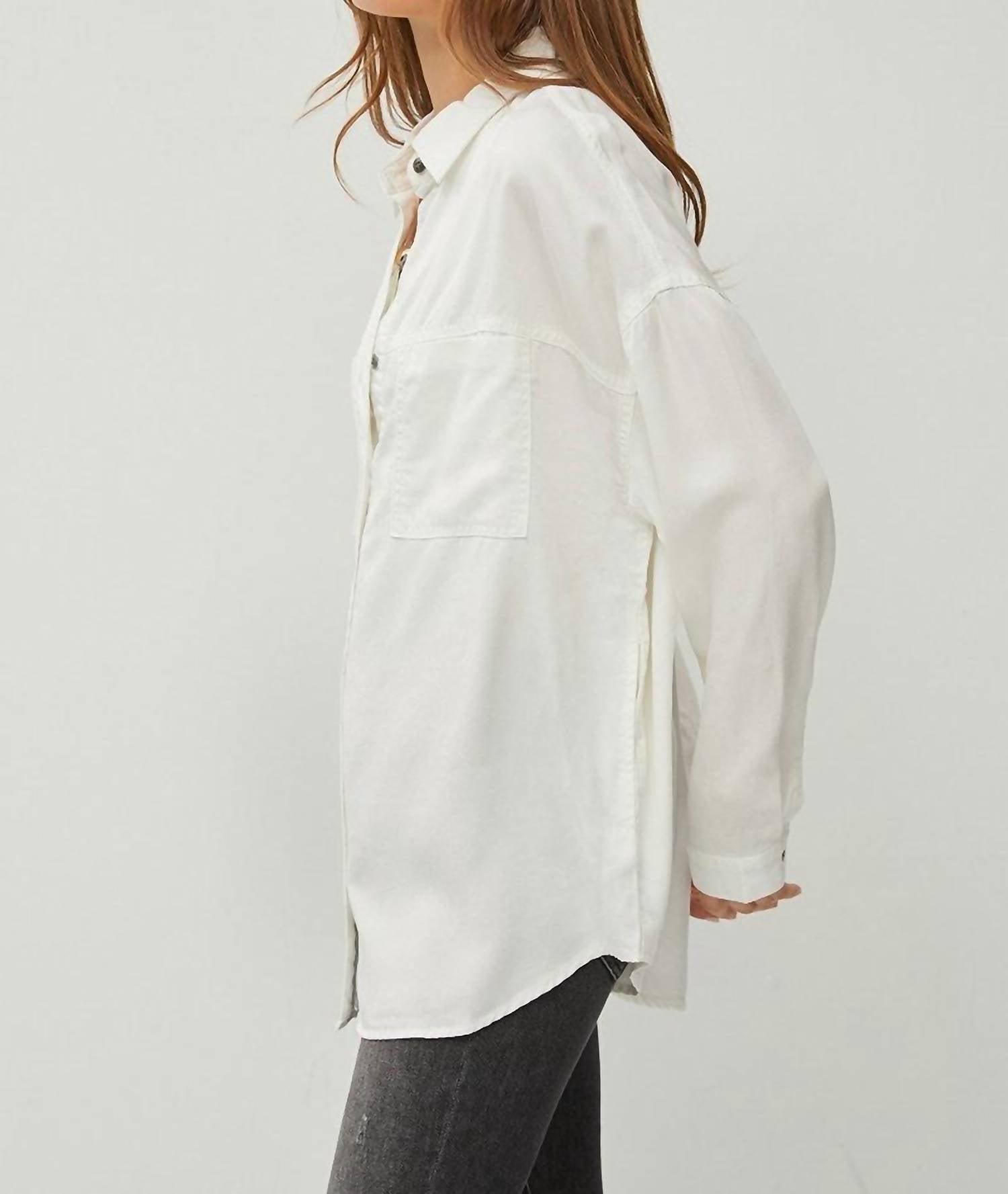 Risen - Oversized Button Up Tencel Shirt