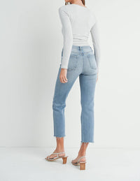 Just Black Denim - Distressed Slim Jeans