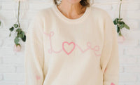 Sweet Wink - Women's Ditsy Love Knit Sweater