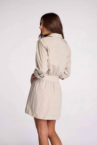 sundays Asterin Mini Dress in willow gray - women's dress - detail view
