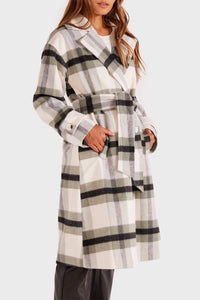 Minkpink - Watson Check Long Sleeve Coat