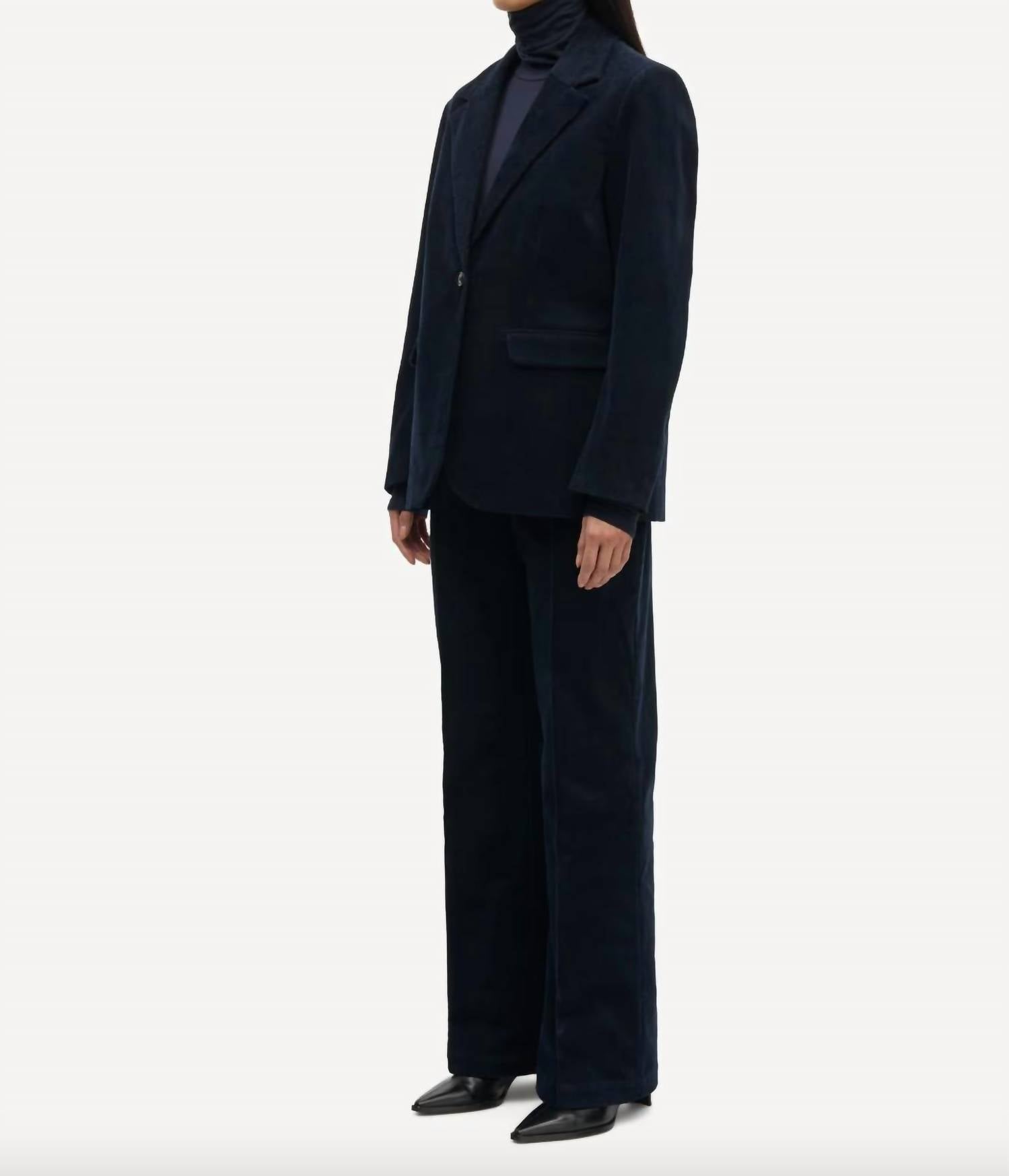 SAMSOE Saramony Corduroy Blazer in salute - women's jacket - alternate view