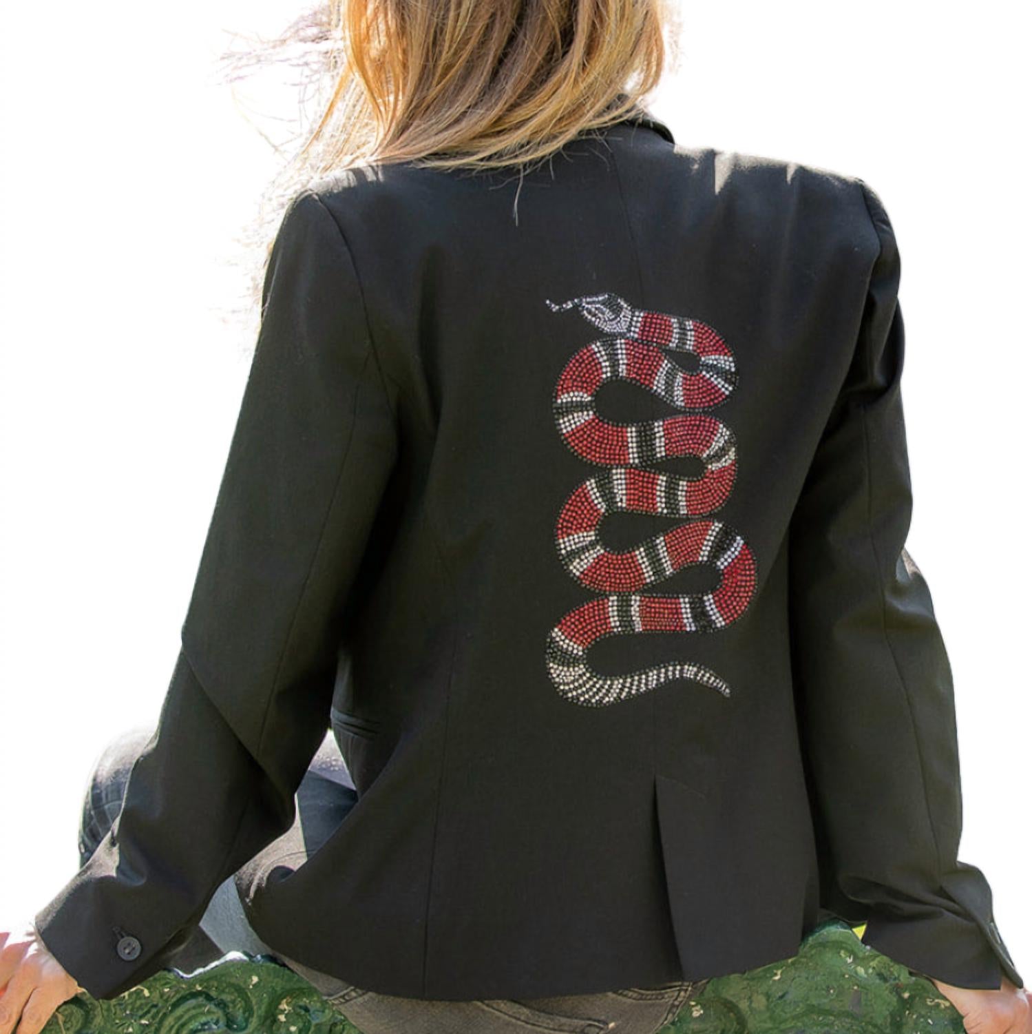 Hipchik - Women's Crystal Snake Blazer