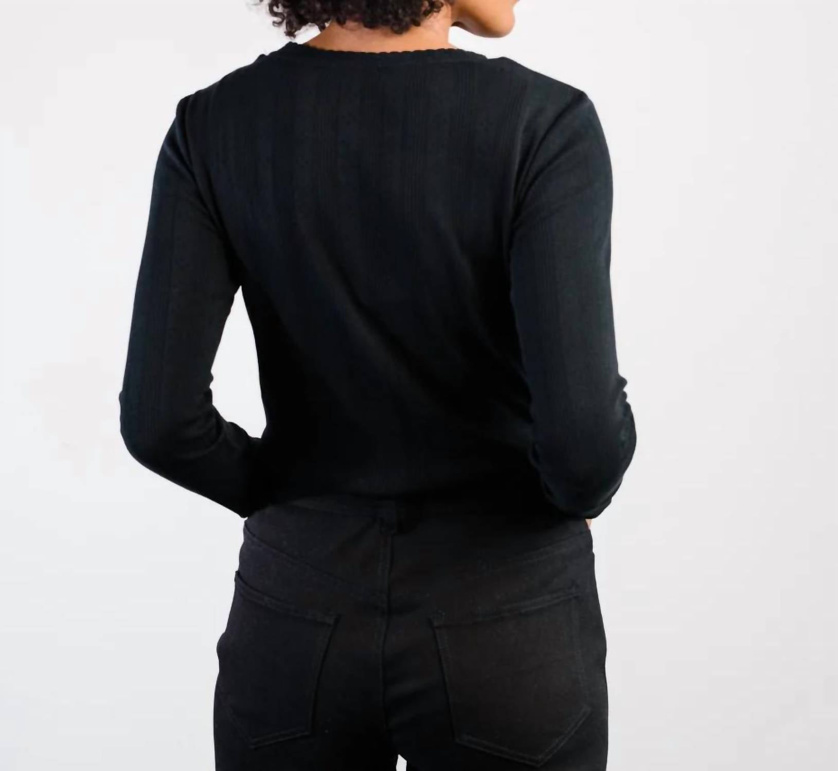 Able - Harper Pointelle Knit Top