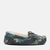 Lamo Women's Hannah Moccasin in grey multi - women's shoe
