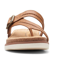 Clarks Women's Brynn Madi Flat Sandal in light tan leather - women's sandal - alternate view