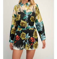 Pearl And Caviar - Mona Floral Linen Short