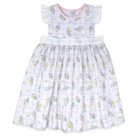 Lullaby Set Girls Pinafore Dress in wilmington wildflower windowpane - kids' dress