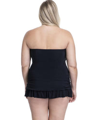 Profile By Gottex - Moto Bandeau Strapless Swimdress - Plus