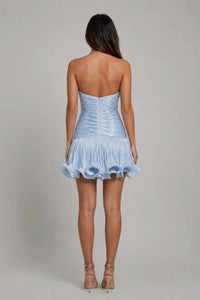 Akalia - Lumiere Metallic Pleated Mini Dress