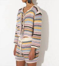 Maiami - Cotton Merino Striped Jacket