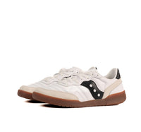 SAUCONY Men's 586i Leather Sneakers in white black - men's sneaker - detail view