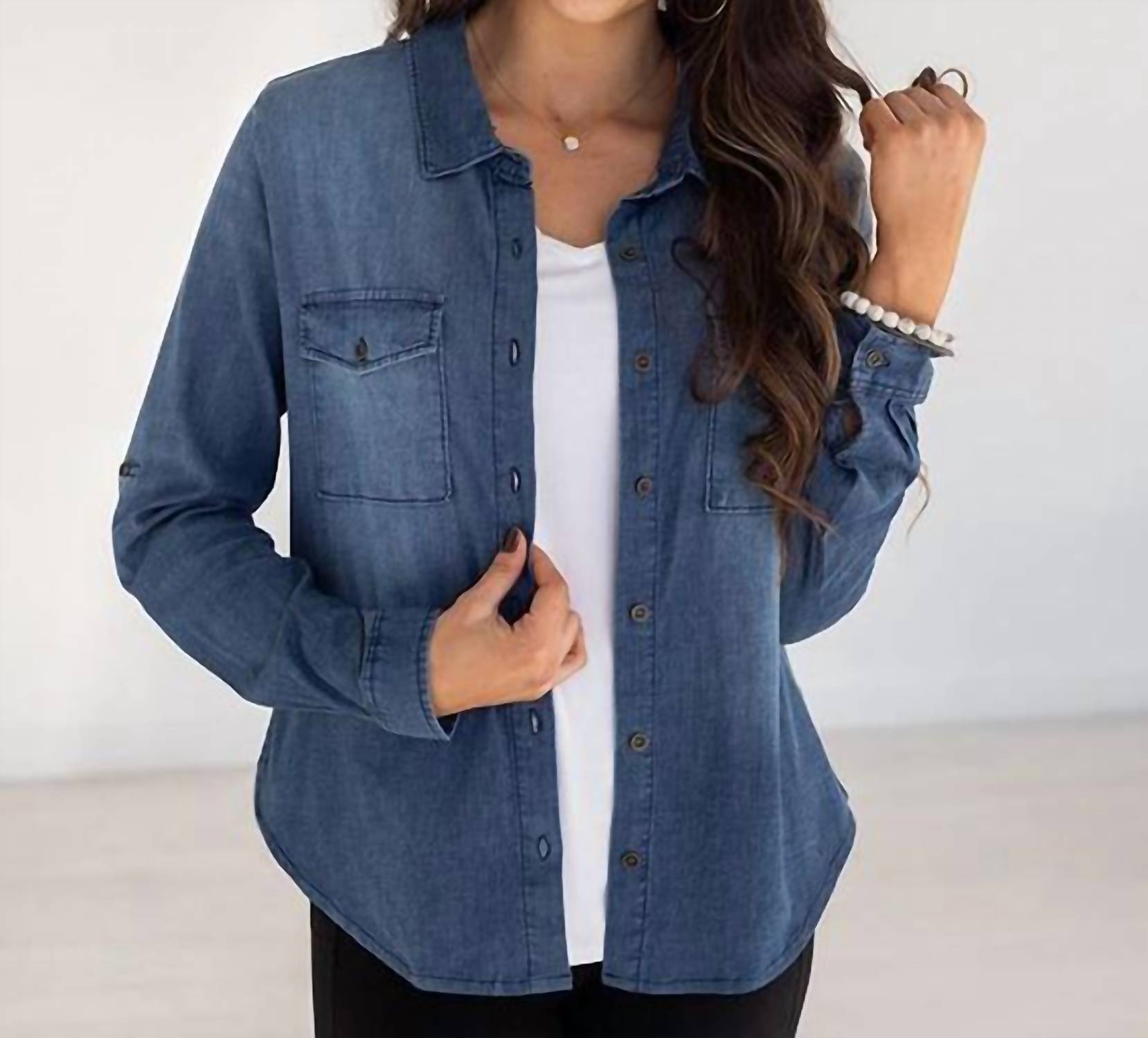 Grace And Lace - Chambray Button Up Shirt