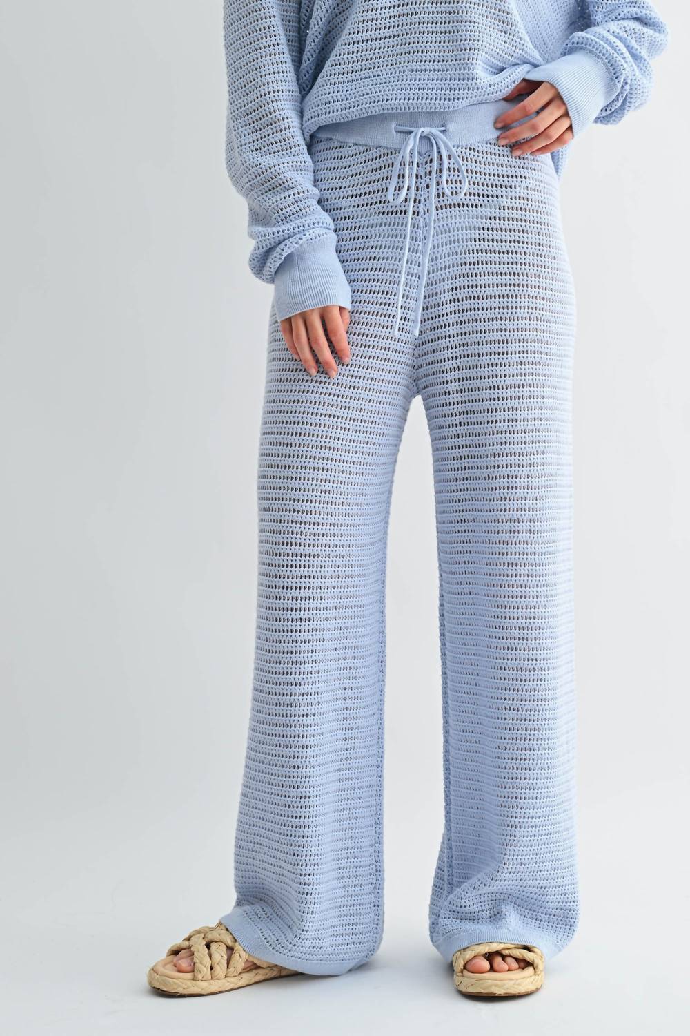 Mono B - Malibu Crochet Knit Beach Pants