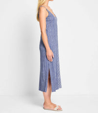 Nic + Zoe - Mixed Stripe V-neck Tank Dress