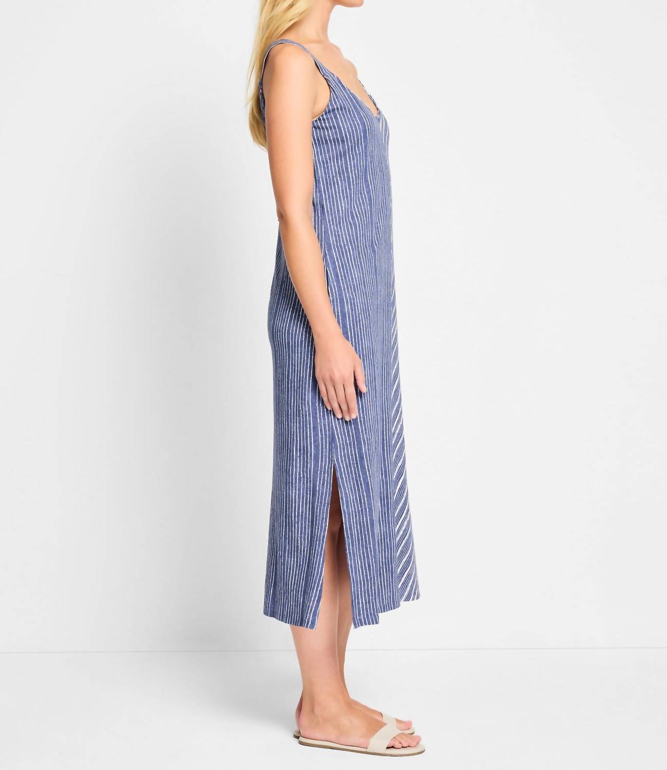 Nic + Zoe - Mixed Stripe V-neck Tank Dress