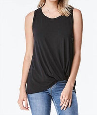Emma'S Closet - Tie Knot Front Racerback Tank Top