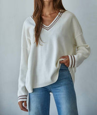 By Together - Weslie Deep V-neck Sweater